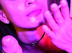 petite neighbor gives deep throat blowjob