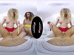 guy pays 2 shemales to fuck him in pov threesome