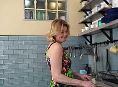 Housewife Craves Wild Kitchen Fucking While Wearing Sexy Stockings