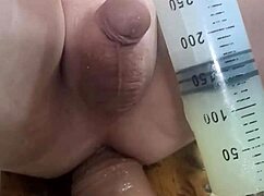 i fill my ass with lube for machine fucking