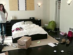 she said, 'i'm gonna eat your ass now' while roughly fingering the blonde's tight hole