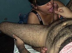 slutty milf gives blowjob moaning for cum in pov