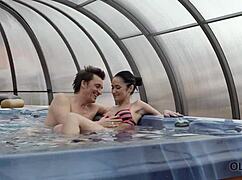 Handsome old man passionately makes love to flawless young Angie Moon in emotional fantasy