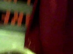 Blonde milf shows her tits and panties