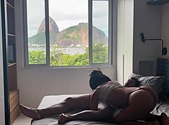 Passionate Sex with Fat Tattooed Ebony Bodybuilder in Missionary!