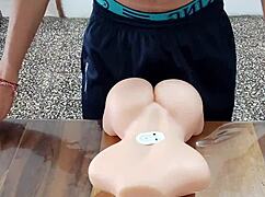 This inexperienced young man dives into roleplay with his sex toy