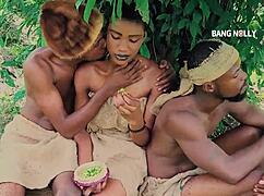 okoro and emeka got an awesome blowjob from adaura on the farm