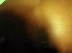 Skinny ebony bent over takes big black cock in intense scene