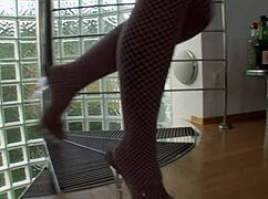 kyra banks lets ass take two cocks doggystyle