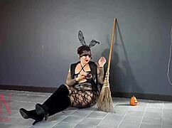 Regina Noir says, 'Rip my clothes and fuck me as the Halloween witch.'