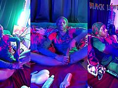 Muscular Black Bodybuilder Ass Shaking Oiled Fuck Doll