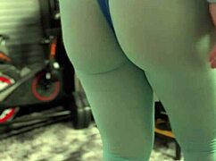 Exercising in sheer leggings