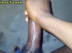 Skinny Girl Gives Handjob To Big Cock For Cumshot