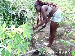 i met her in the bush fetching firewood while harvesting palm fruits i helped her and she rewarded me with a good fuck