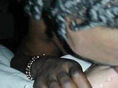 Sucking wife's toes while fucking her passionately.