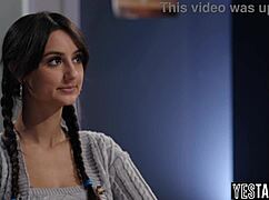 Latina milf teacher fucks two teen students in classroom