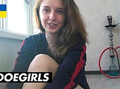 Ever seen slim Ukrainian Sienna Kim finger her tight pussy to crazy orgasms?