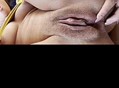 Beautiful latina masturbates with dildo for her boyfriend