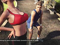 A Wife And Stepmother Enjoy A Relaxing Jog Together