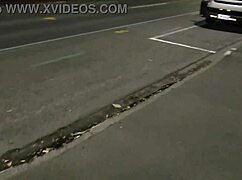 kiwi trashy milf feels submissive disgrace as she's pissed on in busy street, her tattooed pussy exposed