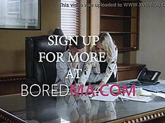 Bored milf gets freeused in office threesome fucking.