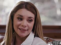 big boobs cheerleader seduces petite hairy classmate with licking and fingering