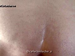 Peruvian gay guy rides buttplug, experiencing first assfucking orgasm with bareback creampie