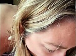 real homemade wife gives blowjob leading to creampie