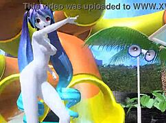 hatsune miku dancing naked with big tits