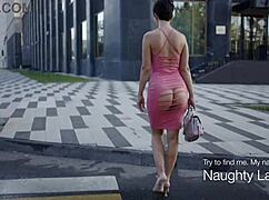 cut my dress to flash outside