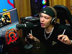 Bruna lambertini strips naked on podcast with sheer outfit.