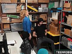 hot officer krissy lynn seducing y thief to fucks him