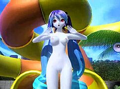 hatsune miku dancing naked with big tits