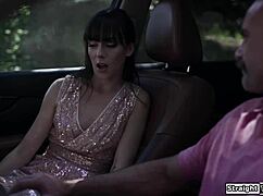 Guy anal fucks his stepson's petite GF outdoors with big cock