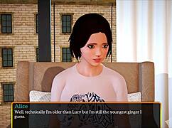 Exploring the dynamics of my new family with redhead teen and milf