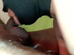 Indian girl with small tits performs deepthroat blowjob