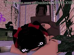 Rice bunny takes big black cock in alley