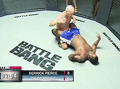 Hey, sexy blonde jessica moore gets her ass pounded by mma fighter on bed