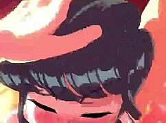 Komi san's big tits in bold blowjob cumshot