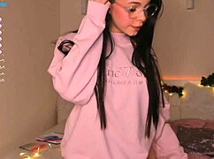 Petite Cute Girl with Big Tits in Web Chat Show