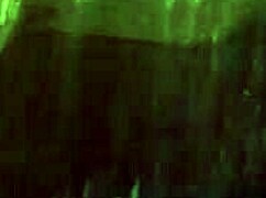 FUCKED blonde MILF in golden high HEELS with monster COCK