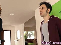 Femdom Cutie Humiliates with Blowjob, Cum in Mouth Cuckolding