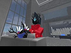 Demon And Succubus Interact On The Couch