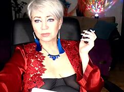 my wife performs as a cool mature webcam whore, moaning loudly.