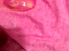 Detailed scene of cum filling dirty panties after intense cumshot