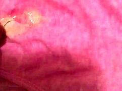 Detailed scene of cum filling dirty panties after intense cumshot