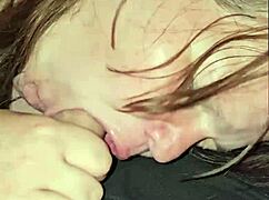 wife spits on cock and keep going moans and deepthroats