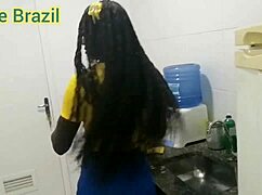 fernanda chocolate watches world cup at myke's house in brazil