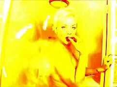 Sexy babe rips clothes in passionate striptease