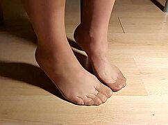 Outstanding Feet in Suntanned Pantyhose Compilation